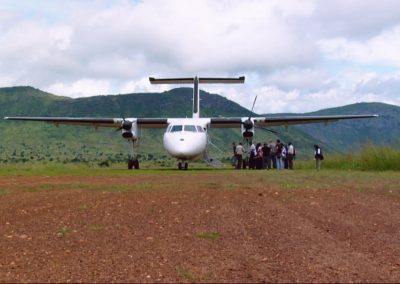 Plane preparing to depart in the Congo